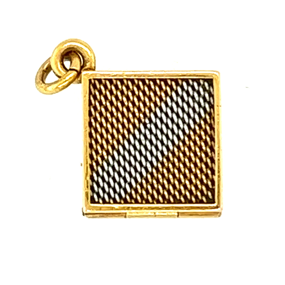 Vintage Gold Square Locket Pendant 