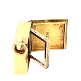 Vintage Gold Square Locket Pendant 