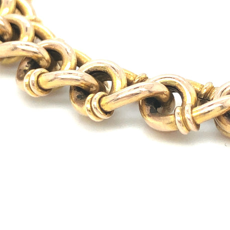 14k Fancy Rope-Link Vintage Bracelet The Vintage Jewellery Company