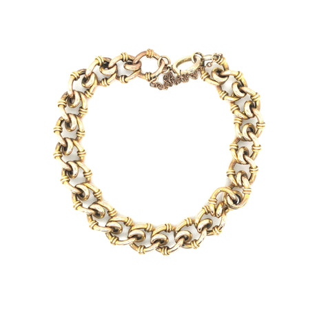 14k Fancy Rope-Link Vintage Bracelet The Vintage Jewellery Company