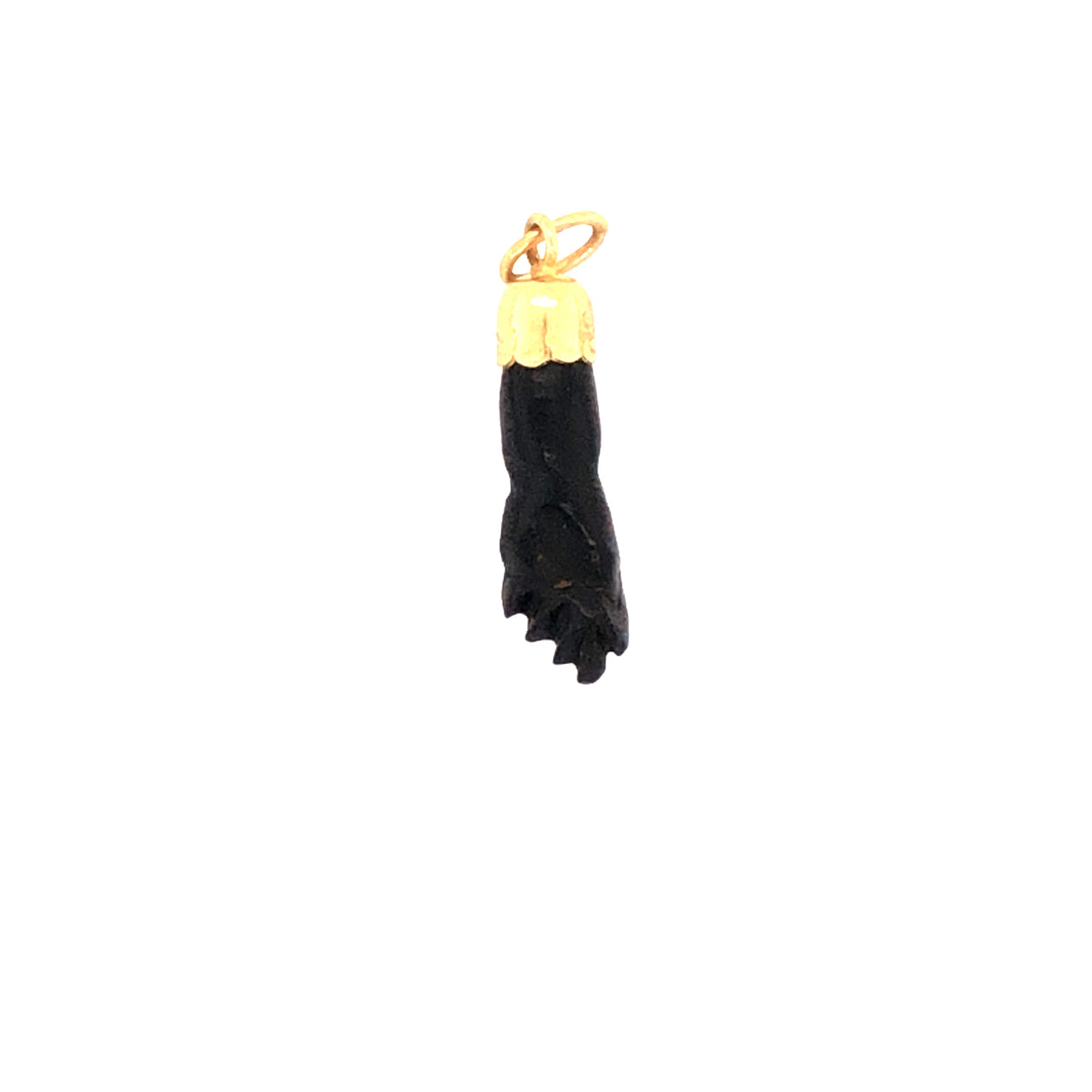 18ct Gold &  Onyx Figa Hand Pendant Charm