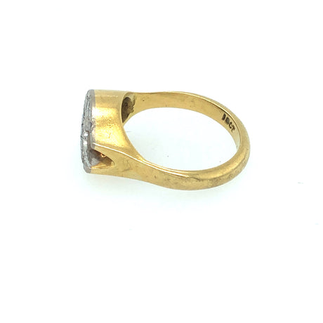 18k Gold and Diamond Horseshoe Ring The Vintage Jewellery Company