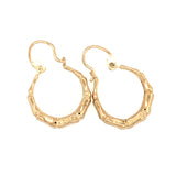 1970s gold bamboo hoop earrings