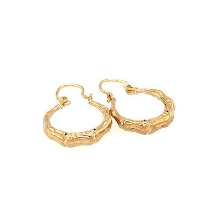 1970s gold bamboo hoop earrings