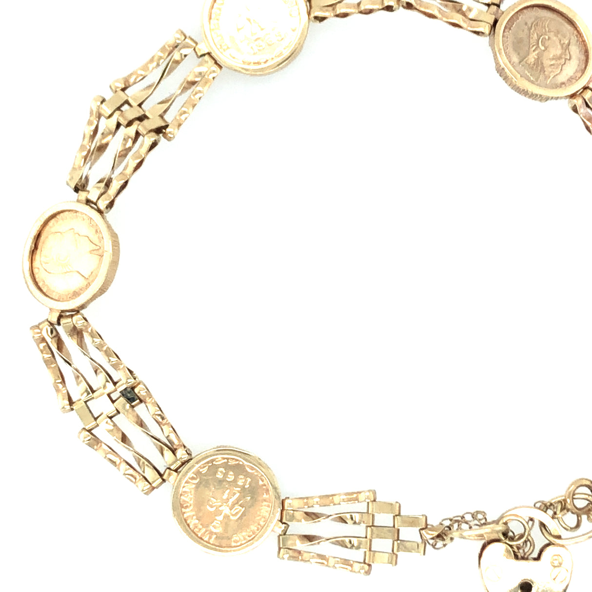 1980s 9ct Gold Coin Bracelet