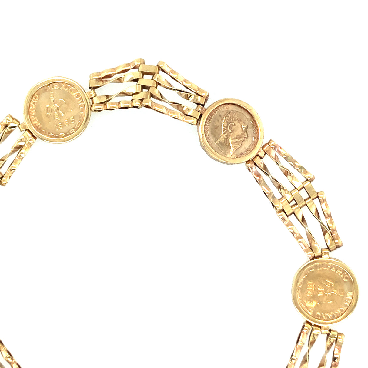 1980s 9ct Gold Coin Bracelet