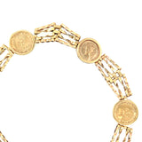 1980s 9ct Gold Coin Bracelet