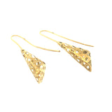 1980s perforated earrings gold