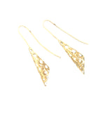 1980s perforated earrings gold