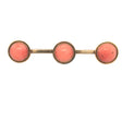 Antique coral gold bar brooch