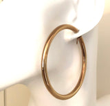 9ct Gold X-Large Hollow Hoop Earrings