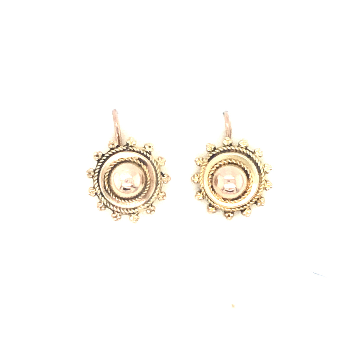 Antique Revival Gold Drop Victorian Earrings