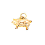 Rose Gold Antique Pig Charm Pendant