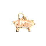 Rose Gold Antique Pig Charm Pendant