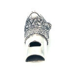 Antique silver bear whistle pendant