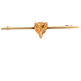 Edwardian fox head brooch gold 