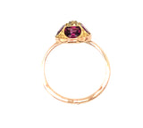 Antique Diamond & Garnet Domed Ring