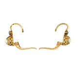 18k Gold, Pearl and Diamond Dormeuse Earrings