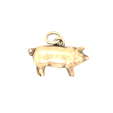 Rose Gold Antique Pig Pendant