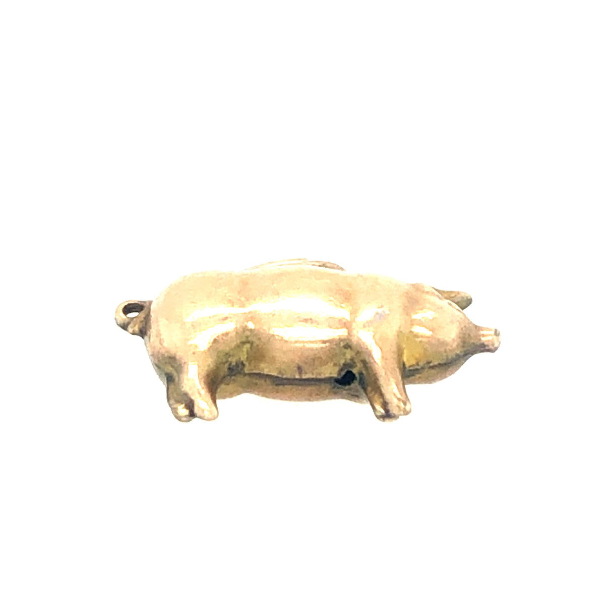 Rose Gold Antique Pig Pendant