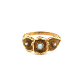 Georgian Three Pearl Gold Ring