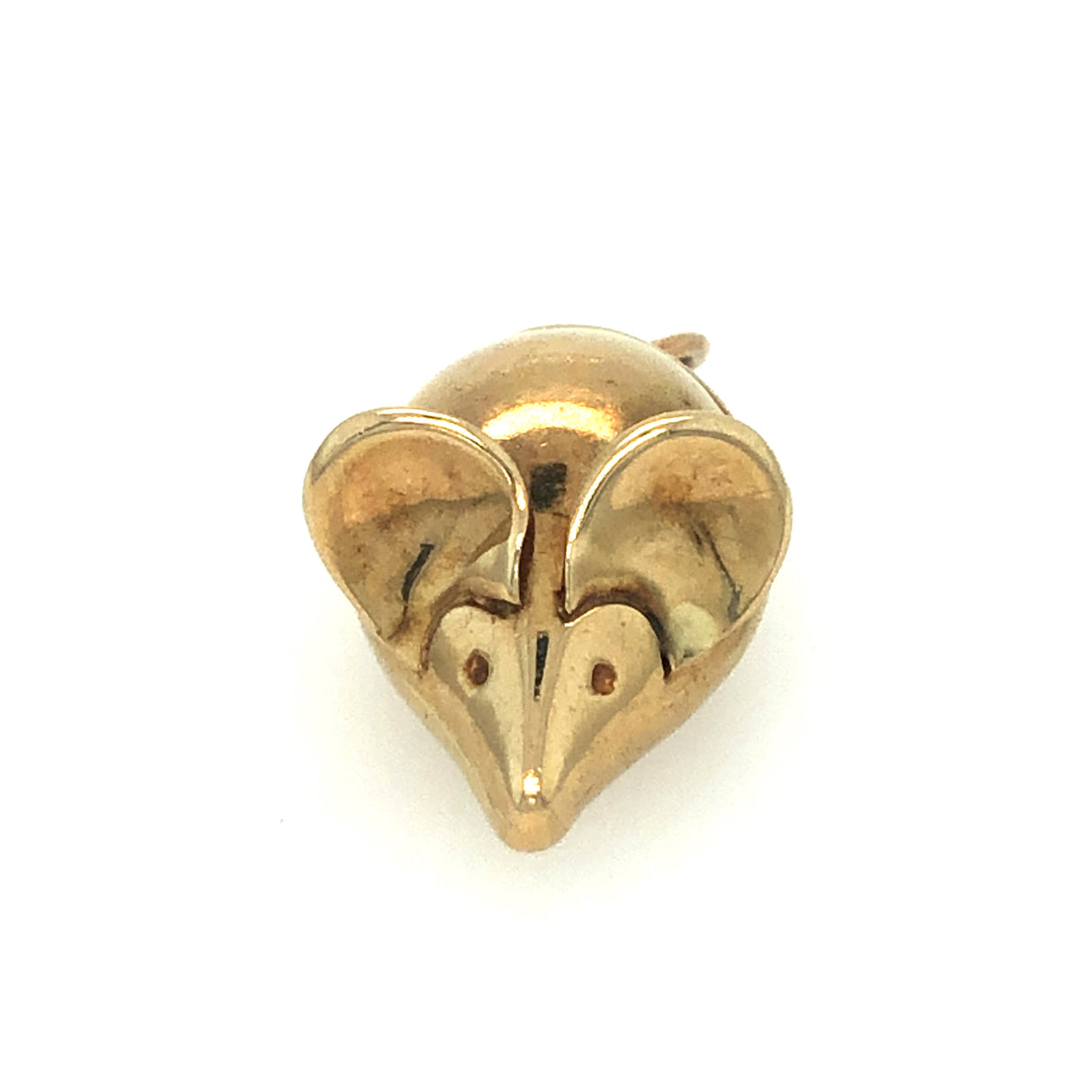 Vintage Mid-Century Gold Mouse Charm Pendant